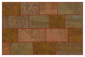 Apex patchwork unique brown 33853 120 x 181 cm