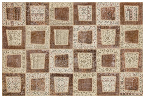 Apex Patchwork Unique Brown 35446 161 x 240 cm