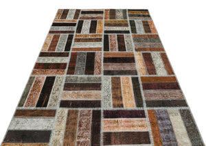 Apex Patchwork Unique Brown 35477 161 x 244 cm