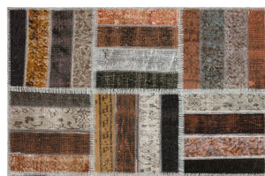 Apex Patchwork Unique Brown 35477 161 x 244 cm