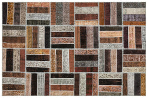 Apex Patchwork Unique Brown 35477 161 x 244 cm