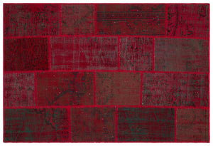 Apex Patchwork Unique Red 33151 120 x 180 cm