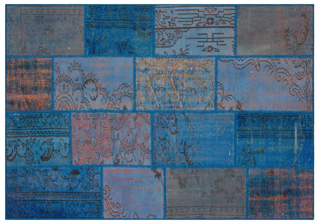 Apex Patchwork Unique Blue 35830 163 x 232 cm