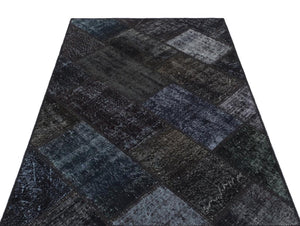 Apex Patchwork Unique Siyah 31179 120 x 180 cm