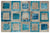 Apex Patchwork Unique Turkuaz 31166 120 x 180 cm