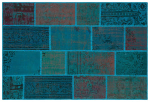 Apex Patchwork Unique Turkuaz 33146 120 x 180 cm