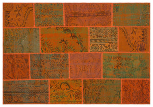 Apex Patchwork Unique Orange 33894 160 x 230 cm