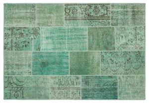 Apex Patchwork Unique Green 20767 160 x 231 cm