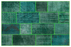 Apex Patchwork Unique Green 31206 120 x 180 cm