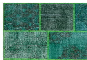 Apex Patchwork Unique Green 31224 160 x 230 cm