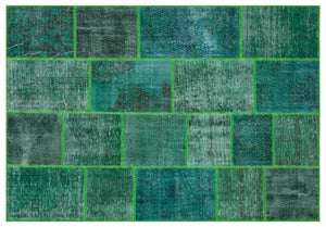 Apex Patchwork Unique Green 31224 160 x 230 cm