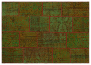 Apex Patchwork Unique Green 33943 160 x 230 cm