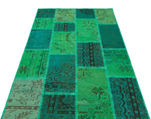 Apex Patchwork Unique Green 35573 121 x 181 cm