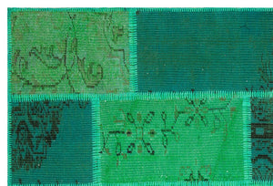Apex Patchwork Unique Green 35573 121 x 181 cm