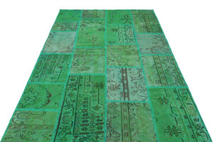 Apex Patchwork Unique Green 35873 161 x 233 cm
