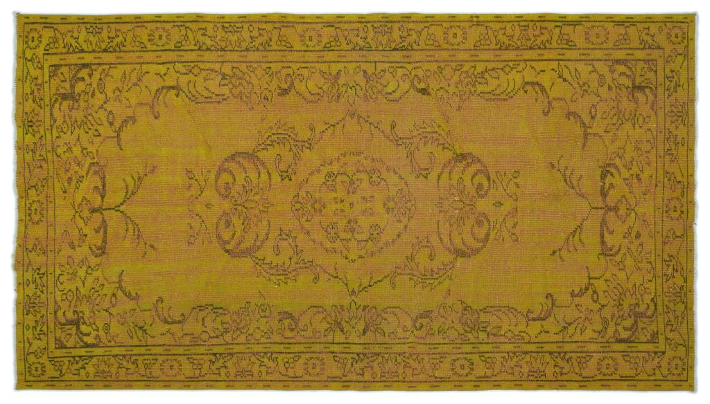 Apex Vintage Carpet Yellow 22856 151 x 274 cm