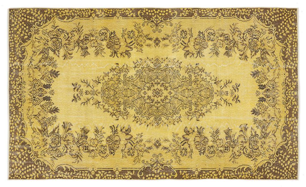 Apex Vintage Carpet Yellow 7151 163 x 278 cm