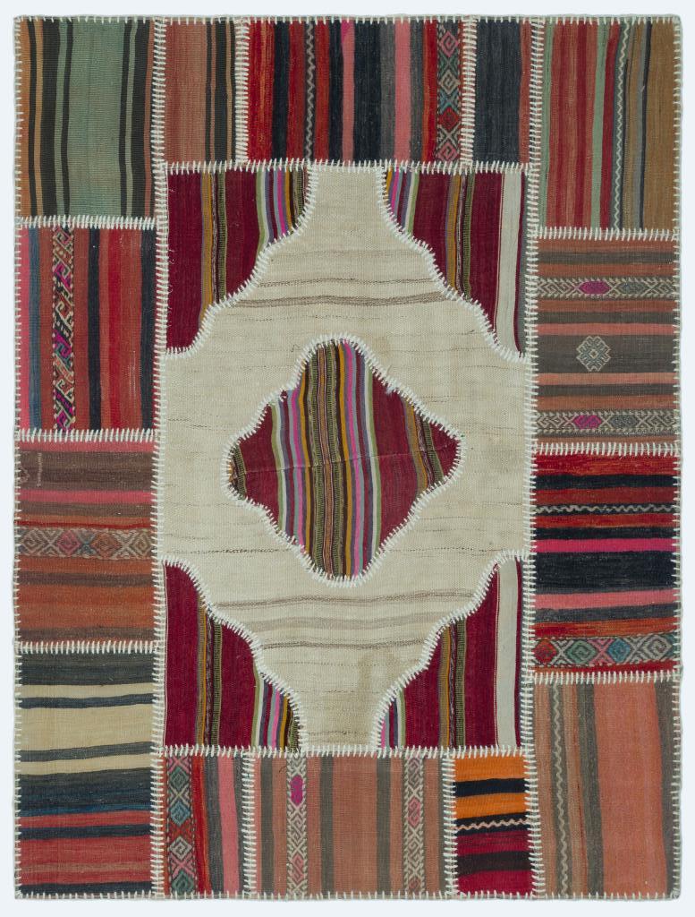 Apex Kilim Patchwork Unique Naturel 25179 133 x 175 cm
