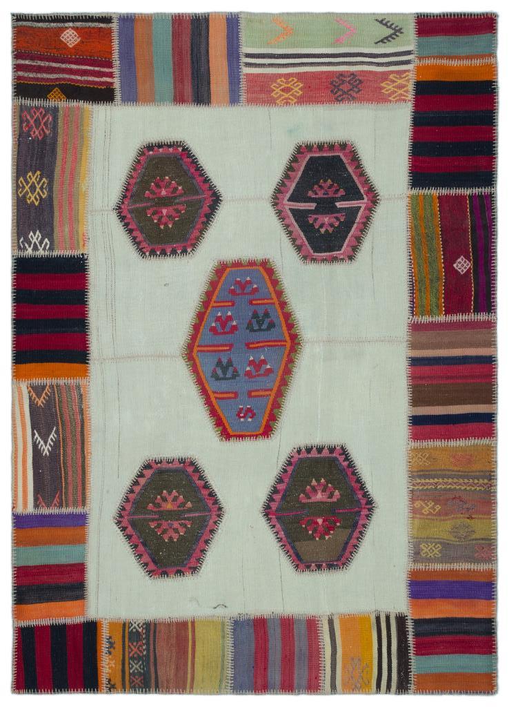 Apex Kilim Patchwork Unique Naturel 25311 162 x 227 cm