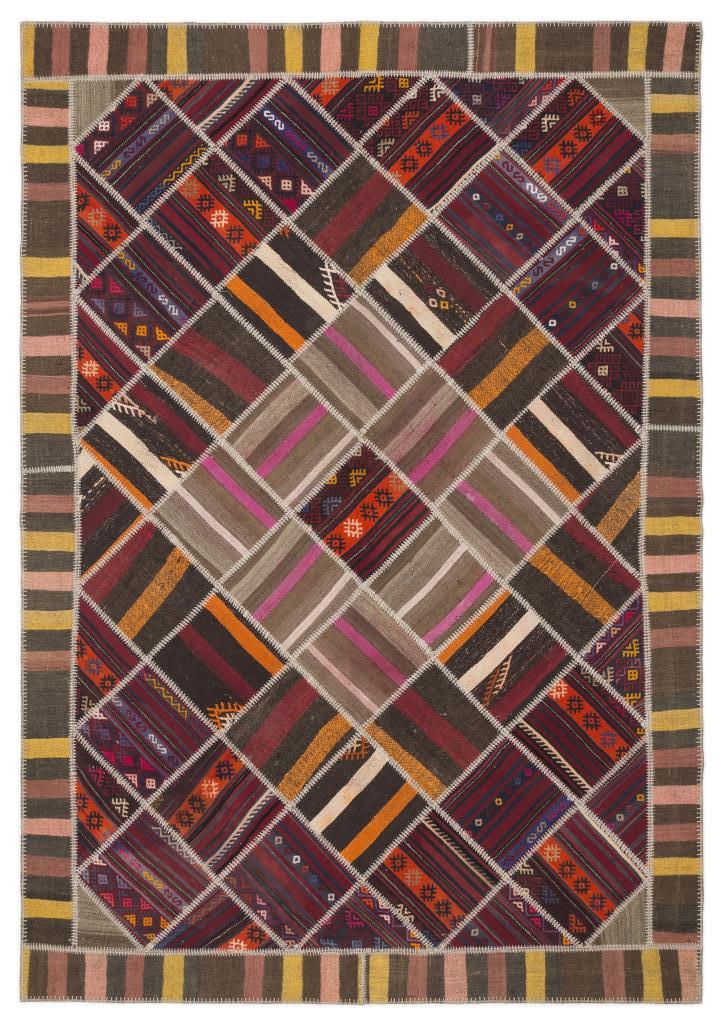 Apex Kilim Patchwork Unique Striped 11520 214 x 310 cm