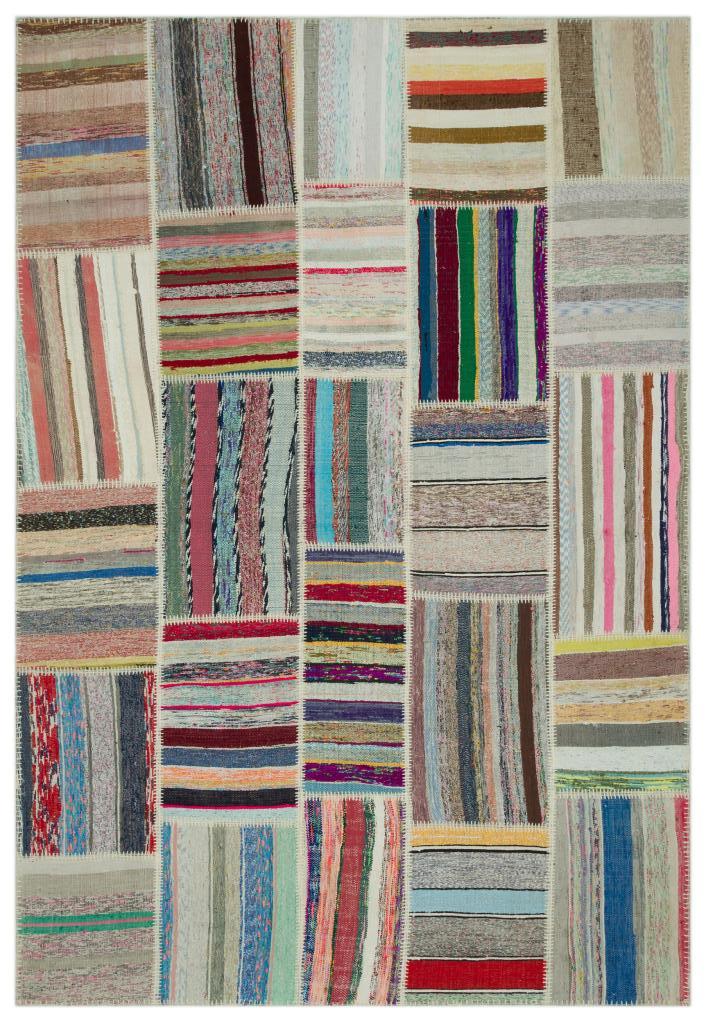 Apex Kilim Patchwork Unique Striped 22398 190 x 278 cm