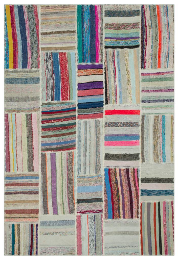 Apex Kilim Patchwork Unique Striped 22401 190 x 278 cm