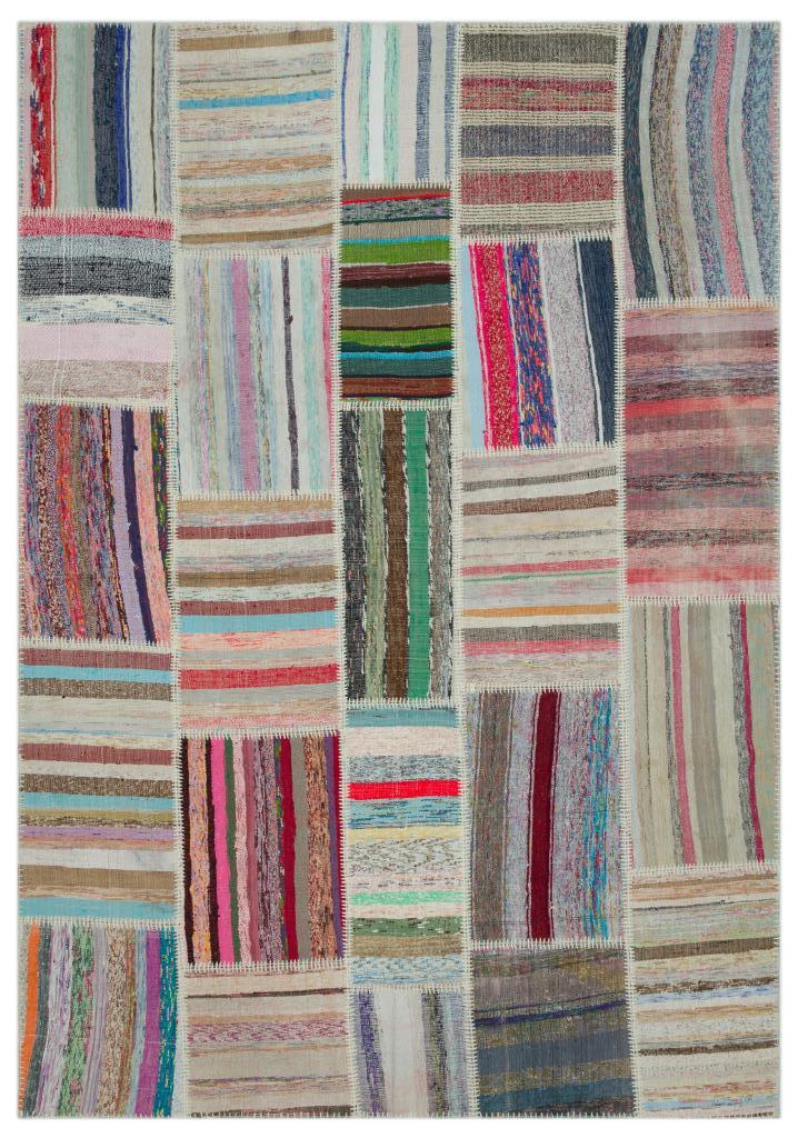 Apex Kilim Patchwork Unique Striped 22405 189 x 273 cm