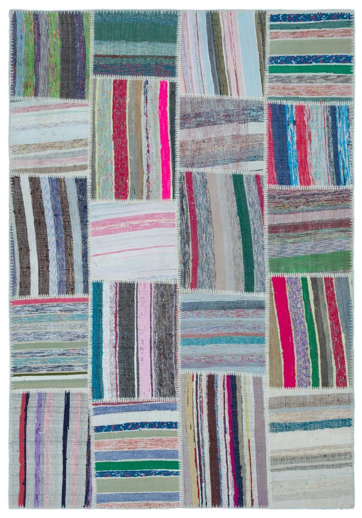 Apex Kilim Patchwork Unique Striped 22507 160 x 230 cm