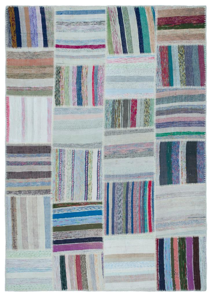 Apex Kilim Patchwork Unique Striped 22535 160 x 223 cm