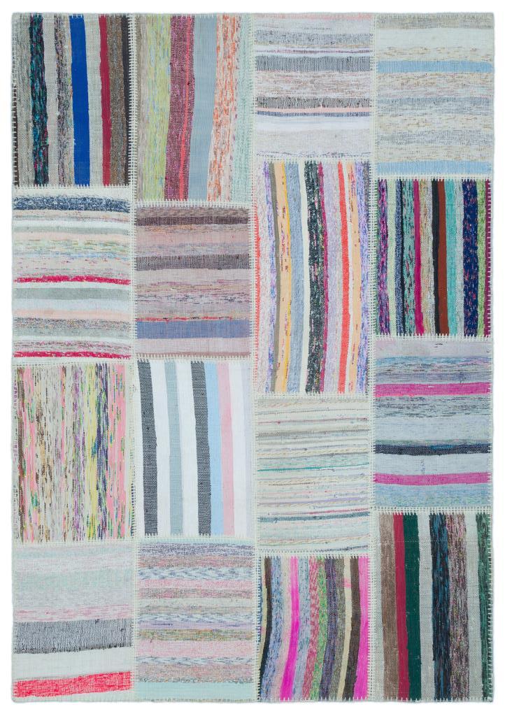 Apex Kilim Patchwork Unique Striped 22537 160 x 225 cm