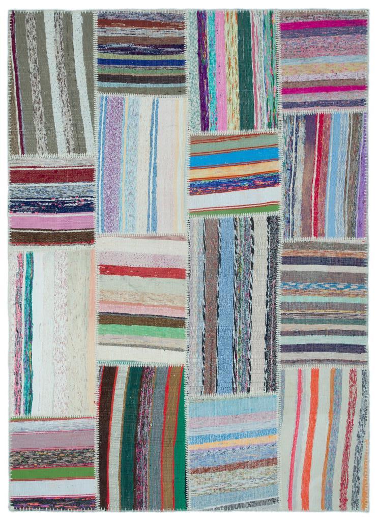 Apex Kilim Patchwork Unique Striped 25241 158 x 220 cm