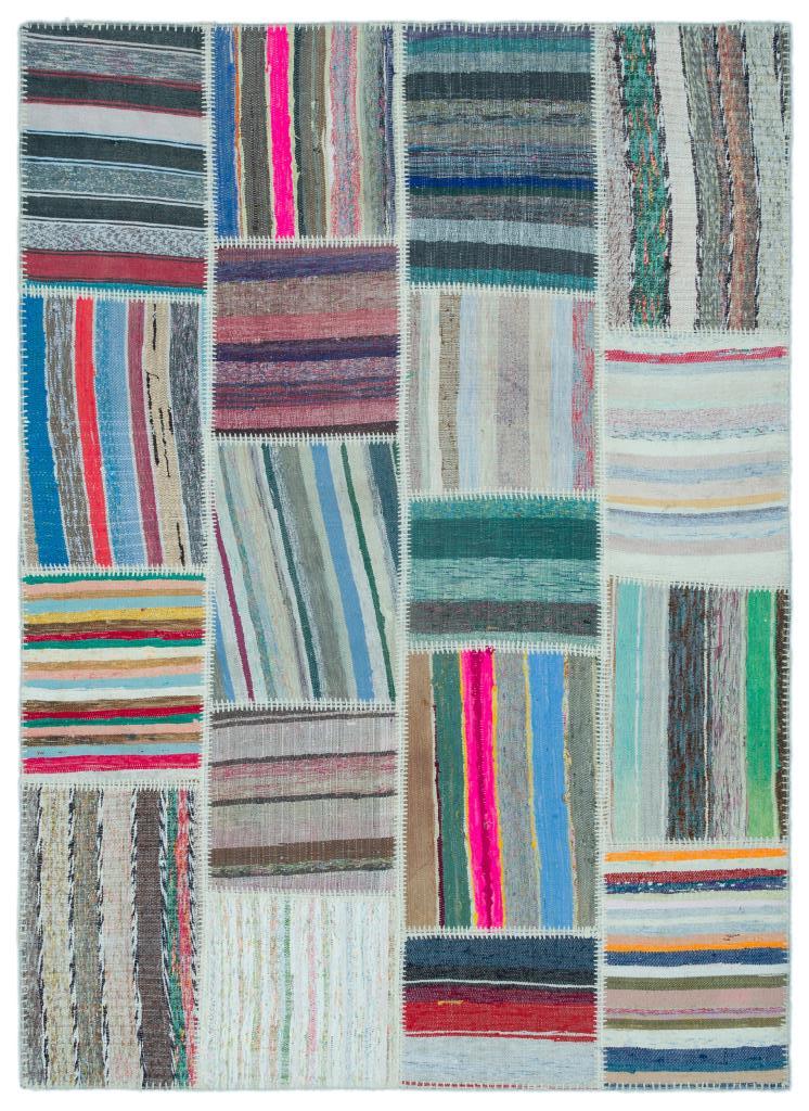 Apex Kilim Patchwork Unique Striped 25254 160 x 221 cm