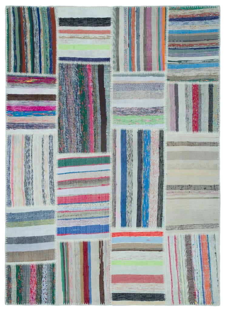 Apex Kilim Patchwork Unique Striped 25267 160 x 221 cm