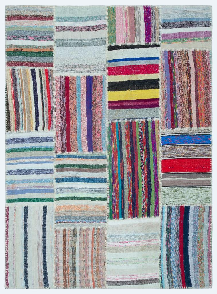 Apex Kilim Patchwork Unique Striped 25273 160 x 218 cm