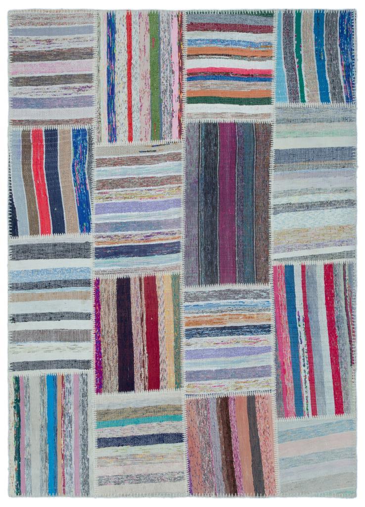 Apex Kilim Patchwork Unique Striped 25444 156 x 220 cm