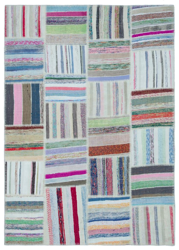 Apex Kilim Patchwork Unique Striped 25466 160 x 225 cm