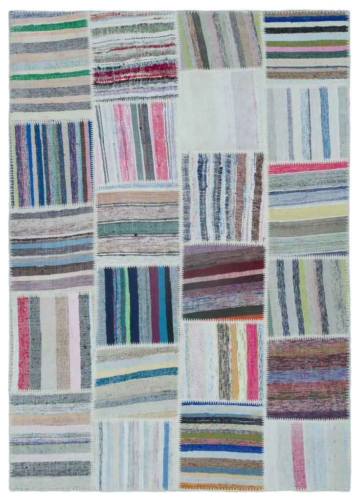 Apex Kilim Patchwork Unique Striped 25471 160 x 225 cm