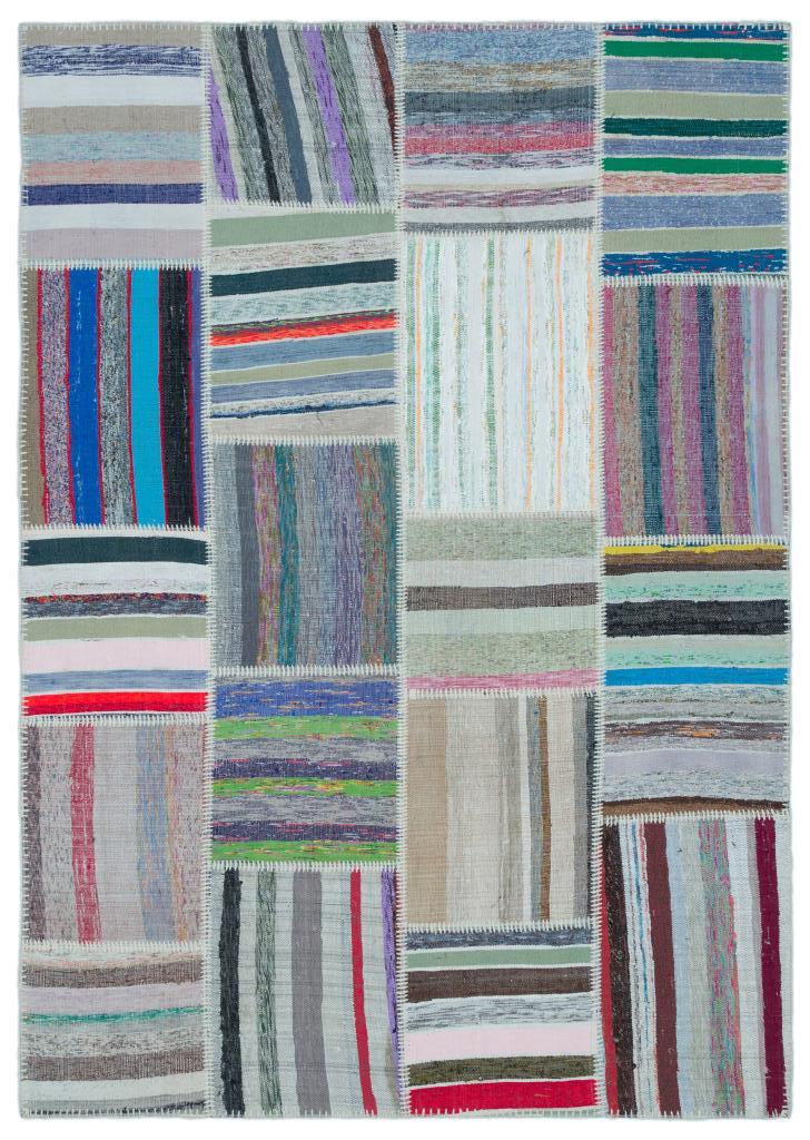 Apex Kilim Patchwork Unique Striped 25473 160 x 225 cm