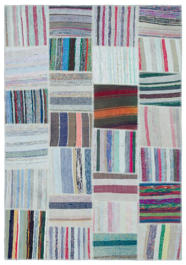 Apex Kilim Patchwork Unique Striped 25482 160 x 225 cm