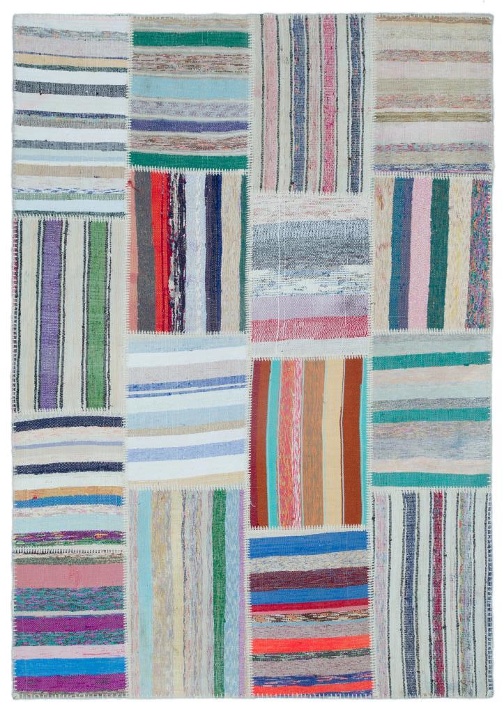 Apex Kilim Patchwork Unique Striped 25483 160 x 225 cm
