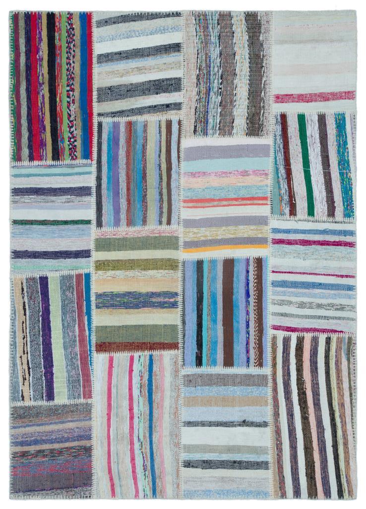 Apex Kilim Patchwork Unique Striped 25507 160 x 227 cm