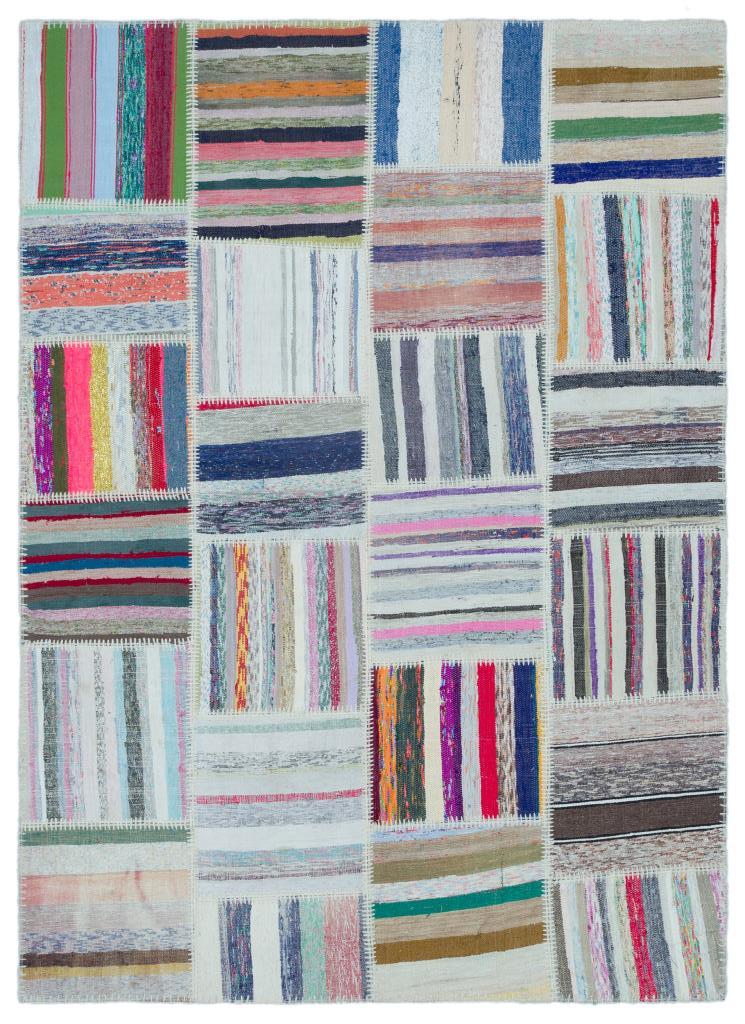 Apex Kilim Patchwork Unique Striped 25511 160 x 223 cm