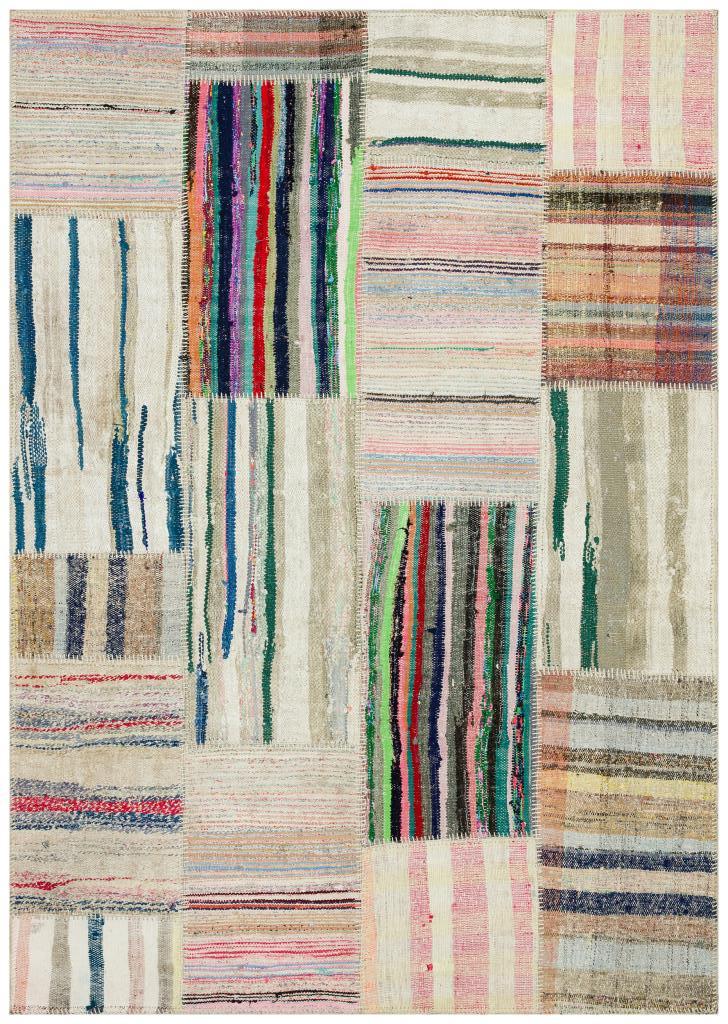 Apex Kilim Patchwork Unique Striped 36187 160 x 228 cm