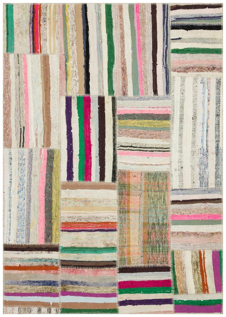 Apex Kilim Patchwork Unique Striped 36188 161 x 228 cm