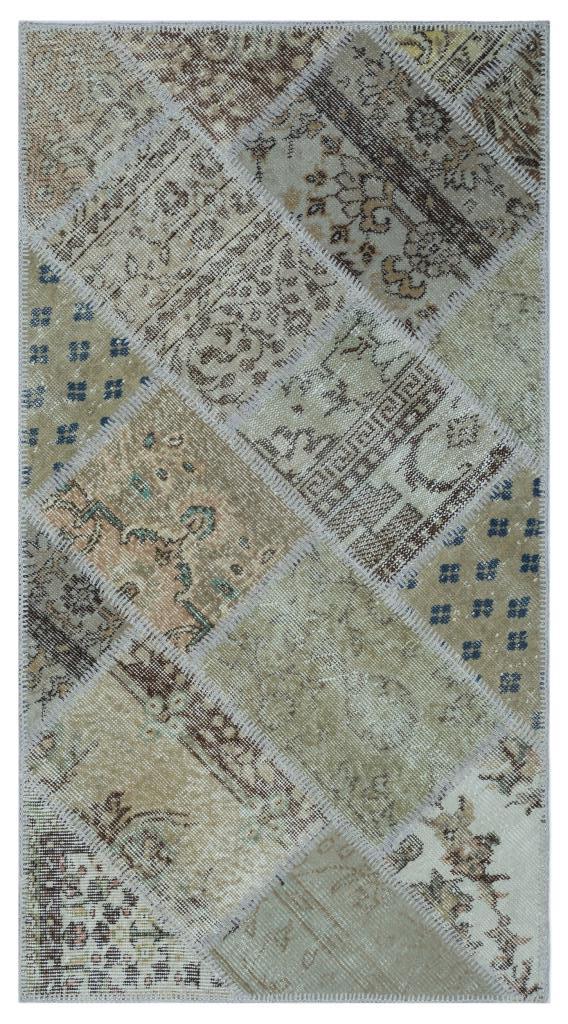 Apex Patchwork Halı Bej 25904 80 x 150 cm
