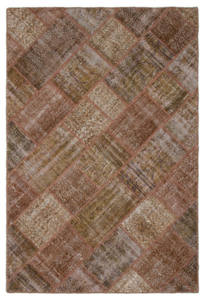 Apex Patchwork Halı Kahve 21006 157 x 232 cm
