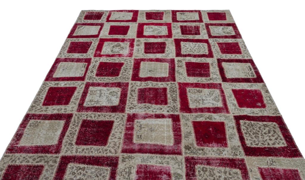 Apex Patchwork Halı Kırmızı 26800 191 x 281 cm