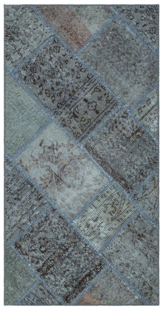 Apex Patchwork Halı Mavi 24737 80 x 150 cm