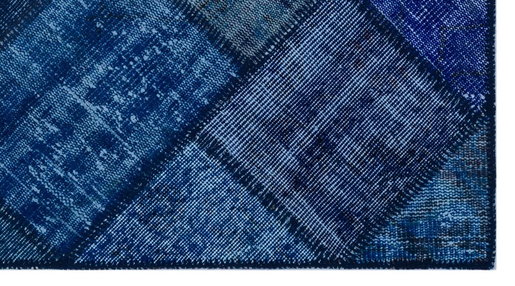 Apex Patchwork Halı Mavi 25976 80 x 150 cm