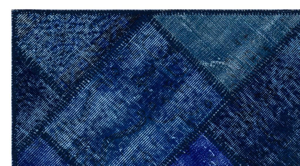 Apex Patchwork Halı Mavi 25976 80 x 150 cm